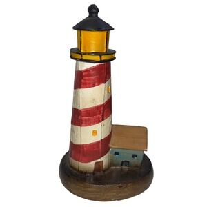 Vintage Resin Lighthouse Figurine Nautical Coastal Decor Direct International